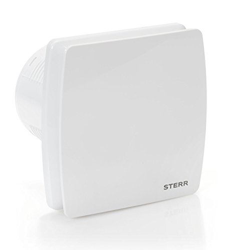STERR Badlüfter 100 mm mit Feuchtigkeitssensor Weiß Leiser Badlüfter Ventilator Modern Ventilator im Badezimmer Ventilator Badlüfter 100 mm von STERR