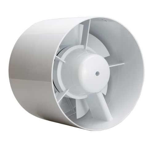 STERR IDM150S Schlanker Rohrventilator 150 mm - Rohrlüfter - Hohe Qualität - Leise - Für Bad WC - Küche - Gewächshaus - Zelt - Garage von STERR