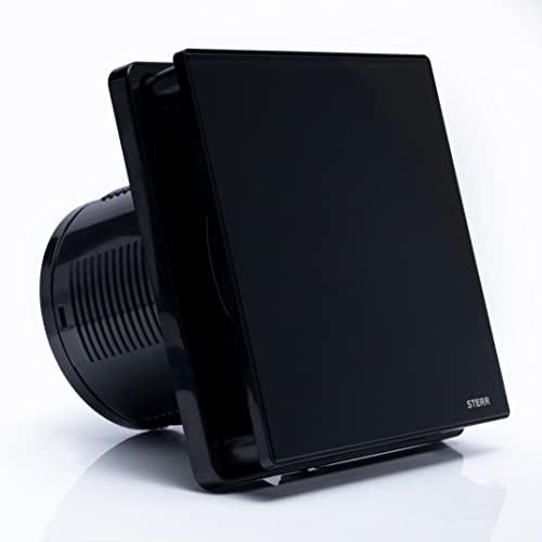 STERR Schwarzer Badlüfter 100 mm - Badezimmerventilator - Glasfront - Modernes Aussehen - BFS100-B - 10 W STERR Schwarzer Badlüfter 100 mm - Badezimmerventilator - Glasfront - Modernes Aussehen - BFS100-B - 10 W von STERR