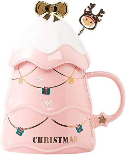 STETHI Weihnachtstasse Kaffeebecher Weihnachtsbecher Porzellan Schneemann Santa Claus Wasserbecher Kaffeetasse Keramik Weihnachtsmotive Weihnachtsdekor Geschenk & Geschenkidee (B) von STETHI