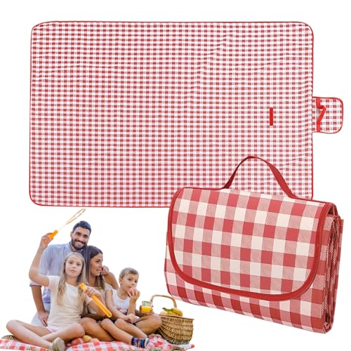 Picknickdecke 200x200 cm, Picknickdecke Wasserdicht mit Tragegriff, Faltbare Stranddecke,Groß Campingdecke für 6-8 Personen,XXL Picknickdecke rot,Tragbare Picnic Decke für Strand,Reisen,Camping,Garten Picknickdecke 200x200 cm, Picknickdecke Wasserdicht mit Tragegriff, Faltbare Stranddecke,Groß Campingdecke für 6-8 Personen,XXL Picknickdecke rot,Tragbare Picnic Decke für Strand,Reisen,Camping,Garten von STEWFF