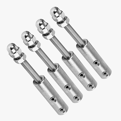 STFALI Drahtseilterminal Schraubterminal für Drahtseil 4 mm - 4 Stück - Drahtseil Spanner Seilspanner Edelstahl zur Befestigung Abspannung (4x 3mm) von STFALI