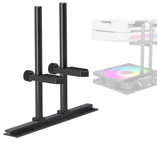 STFALI GPU Sag Bracket, GPU Halterung, grafikkarten stütze, Zwei Stützstangen, Schienengleitkonstruktion, Anti-Durchbiegungs-Gpu-Ständer für Lüfter Aluminium 129 mm von STFALI