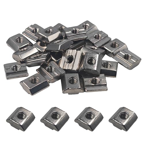 STFRBTH 25 Stück M6 8 mm Gleitmuttern, metrisches Gewinde, T-Nut für 3030 Serie Aluminium-Extrusionsprofil, 3D-Drucker-CNC-Teile STFRBTH 25 Stück M6 8 mm Gleitmuttern, metrisches Gewinde, T-Nut für 3030 Serie Aluminium-Extrusionsprofil, 3D-Drucker-CNC-Teile von STFRBTH