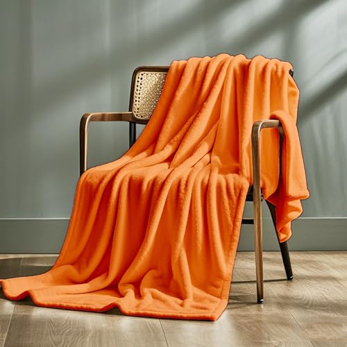 Flanell Decke 80 x 160 cm Weiche Warme Gemütlicher Tagesdecke Sofadecke Blanket Unterstützen Sie Die Anpassung für Bett Und Couch, Orange Flanell Decke 80 x 160 cm Weiche Warme Gemütlicher Tagesdecke Sofadecke Blanket Unterstützen Sie Die Anpassung für Bett Und Couch, Orange von STGAO