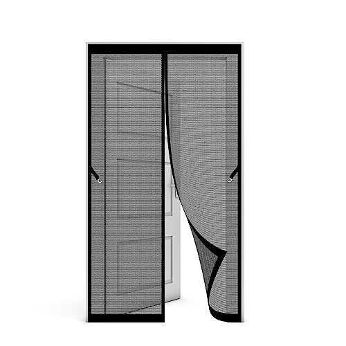 Magnet Fliegengitter Tür 185 x 185 cm Fliegenschutz Ohne Bohren Magnetische Adsorption Moskitonetz Tür Für Balkontü Terrassentür Patio Türen Kellertür, Schwarz Magnet Fliegengitter Tür 185 x 185 cm Fliegenschutz Ohne Bohren Magnetische Adsorption Moskitonetz Tür Für Balkontü Terrassentür Patio Türen Kellertür, Schwarz von STGAO
