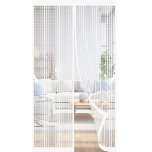 Magnetvorhang 100 x 230 cm Verschiedene Größen Magnetischer Fliegenvorhang Moskitonetz Ist Ideal für Die Balkontür, Kellertür Und Terrassentür, Weiß von STGAO