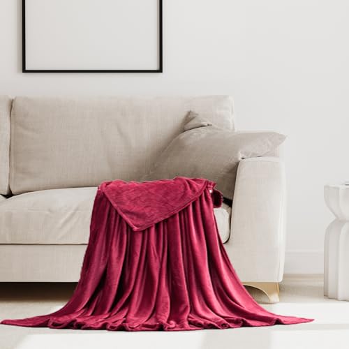 STGAO Kuscheldecke Flauschig 100 x 180 cm Waschbar Flanell Decke Leichte Bequeme für Bett Sofa Schlafzimmer Büro, Weinrot STGAO Kuscheldecke Flauschig 100 x 180 cm Waschbar Flanell Decke Leichte Bequeme für Bett Sofa Schlafzimmer Büro, Weinrot von STGAO