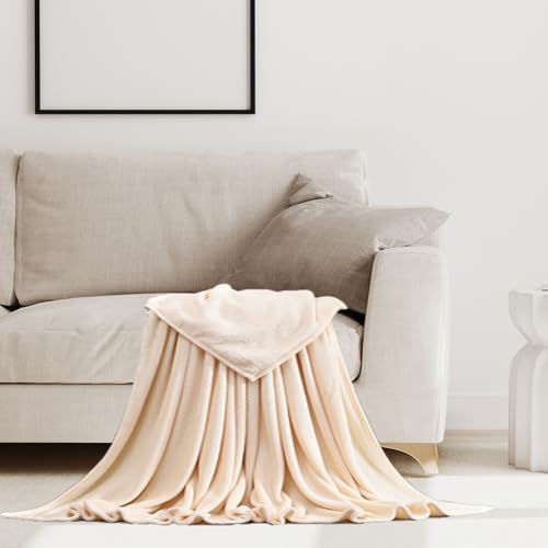 STGAO Kuscheldecke Flauschig 120 x 160 cm Viele Farben Baumwolle Decke Flauschige Weiche für Bett Und Couch, Beige STGAO Kuscheldecke Flauschig 120 x 160 cm Viele Farben Baumwolle Decke Flauschige Weiche für Bett Und Couch, Beige von STGAO