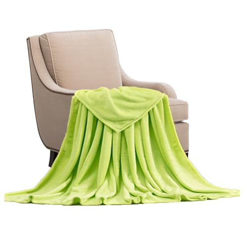 STGAO Kuscheldecke Flauschig 70 x 140 cm Viele Farben Warm Wohndecke Microfaser für Sofa Couch Bett, Zart Grün von STGAO