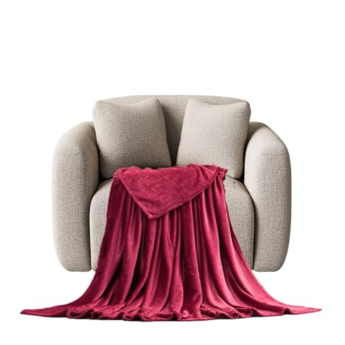 STGAO Tagesdecke 80 x 120 cm Weiche Warme Gemütlicher Flauschdecke Leichte Bequeme für Bett Und Couch, Weinrot STGAO Tagesdecke 80 x 120 cm Weiche Warme Gemütlicher Flauschdecke Leichte Bequeme für Bett Und Couch, Weinrot von STGAO