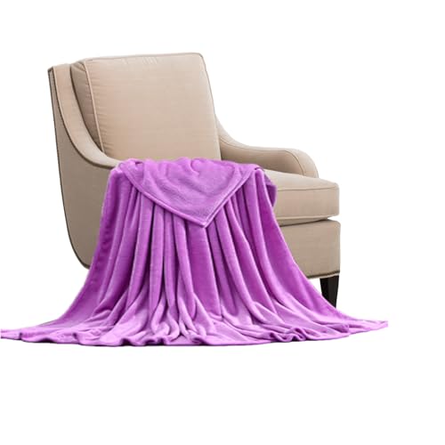 STGAO Tagesdecke 90 x 200 cm Waschbar Flauschdecke Leichte Bequeme für Bett Und Couch, Lila von STGAO