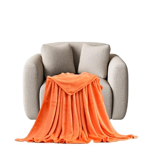 STGAO Wohndecke 200 x 220 cm Weiche Warme Gemütlicher Einfarbig Wohndecken Flauschige Weiche für Bett Und Couch, Orange STGAO Wohndecke 200 x 220 cm Weiche Warme Gemütlicher Einfarbig Wohndecken Flauschige Weiche für Bett Und Couch, Orange von STGAO