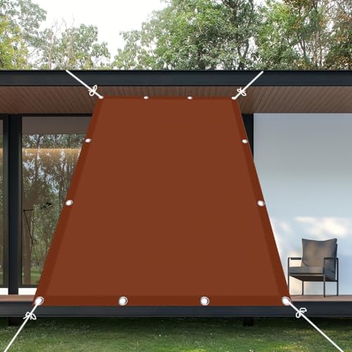 Sonnensegel Rechteckig 1.5 x 2.6 m Schattenspender Rechteckig Premium PES Polyester 98% UV-Schutz für Terrasse, Garten, Balkon, quadratisch, Rostrot von STGAO