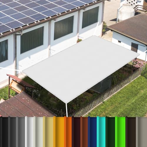 Sonnensegel Rechteckig 1.5x2.4m(4.92x7.87ft) Wasserdicht SunSail inkl Befestigungsseile 98% UV-Schutz für Balkon Garten Terrasse Camping, Weiß von STGAO