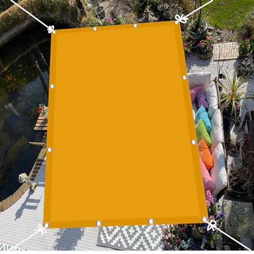 Sonnensegel Rechteckig 1.7x2.2m(5.58x7.22ft) Segeltuch Pergola Reißfest Wetterfest Wetterbeständig für Garten Terrasse und Camping, Golden von STGAO
