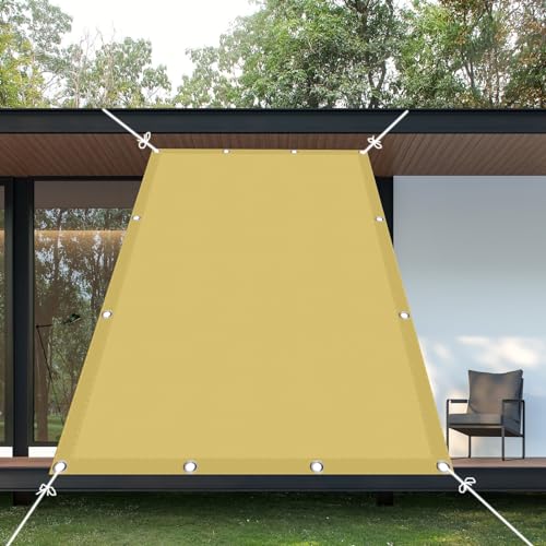 Sonnensegel Rechteckig 4 x 4.5 m Sonnenschutz Schattennetz Mit Spannseilen inkl Befestigungsseile 98% UV-Schutz für Terrasse, Balkon, Pool und Garten, Creme Farben von STGAO