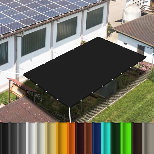 Sonnensegel Sonnenschutz 1.6x2.2m(5.25x7.22ft) Sonnenschirm Segel Sonnenschutz Netz mit Ösen und Befestigungsseile für Terrasse, Balkon, Pool und Garten, Schwarz von STGAO