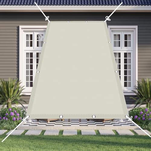Sonnensegel Wasserdicht 1.2x2.2m(3.94x7.22ft) Rechter Winkel Sonnensegel Sonnenschutz mit Ösen und Befestigungsseile für Garten Terrasse und Camping, Beige von STGAO
