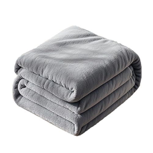 Wohndecken Kuscheldecken 120 x 160 cm Kuscheldecke Extra,Baumwollmix Weich Decke Weich Sofaüberwurf Unterstützen Sie Die Anpassung für Sofa Couch Bett, Hellgrau von STGAO