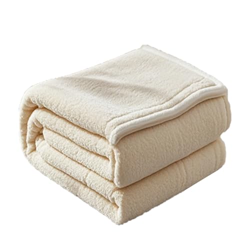 Wohndecken Kuscheldecken 90 x 120 cm Weiche Warme Gemütlicher Decke Couch Blanket Unterstützen Sie Die Anpassung für Bett Und Couch, Beige von STGAO