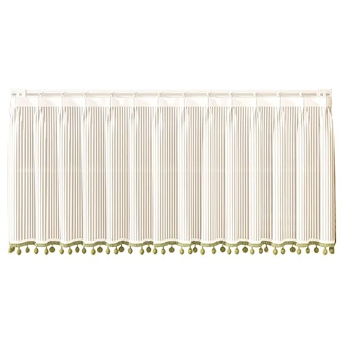 STHOYN Badezimmer Tischplatte Unter Schrankvorhang Zum Schieben Staubdichte Küche Multifunktionale Vorhang Schrank Für Küche Schiebebahn Design Regal Vorhang(240 * 70cm,PLEATED STYLE_STRIPES) von STHOYN
