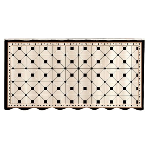 STHOYN Badezimmer Unter Schrankvorhang Zum Schieben Abdeckung Wasserdicht Eingang Vorhang Schrank Für Küche Wasserdicht Regal Vorhang Staubdicht Verschiedene(90 * 50cm,TRACK_D) von STHOYN