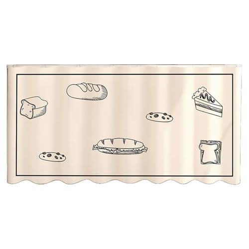 STHOYN Badezimmer Unter Schrankvorhang Zum Schieben Abdeckung Wasserdicht Eingang Vorhang Schrank Für Küche Wasserdicht Regal Vorhang Staubdicht Verschiedene(90 * 60cm,TRACK_FOOD) von STHOYN