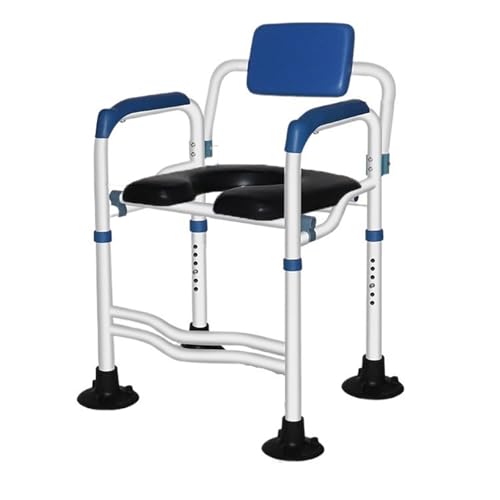 STHOYN Handicap Sitz Toilettenstuhl Für Senioren Mit Armen Abnehmbare Toilettenstühle Für Erwachsene Toilettenrollstuhl Kommode Tragbar(A) von STHOYN