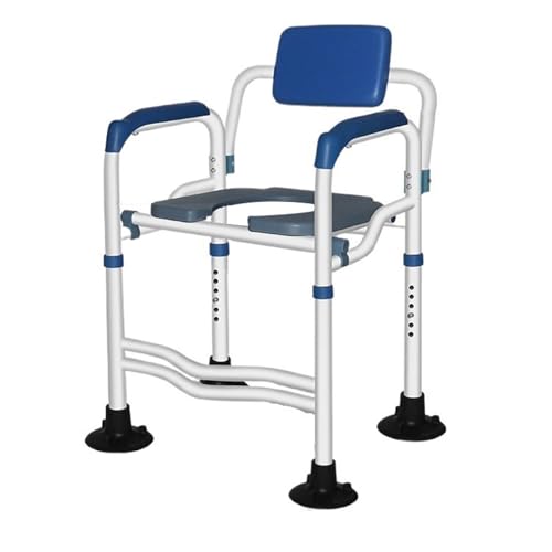 STHOYN Handicap Sitz Toilettenstuhl Für Senioren Mit Armen Abnehmbare Toilettenstühle Für Erwachsene Toilettenrollstuhl Kommode Tragbar(B) von STHOYN