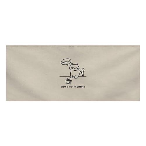 STHOYN Küche Aufbewahrung Unter Schrankvorhang Türlose Vorhang Schrank Für Küche Staubdicht Stoff No-Bohrer Selbstklebende Regal Vorhang(100 * 50cm,TRACK_CAT-C) von STHOYN