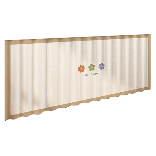 STHOYN Minimalistische Schiebebahn Unter Schrankvorhang Zum Schieben Für Vorhang Schrank Küche Staubdicht Regal No-Bohrer Mehrere Szenarien(80 * 70cm,Flower) von STHOYN
