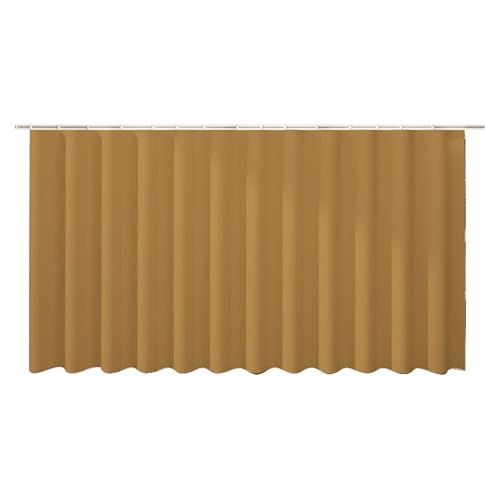 STHOYN Rock Unter Schrankvorhang Zum Schieben Wasserdicht Und Ölbeständig Vorhang Schrank Küchenutensilien Aufbewahrung Für Küche Pull-Typ Regal Vorhang(120 * 70cm,Earth yellow) von STHOYN