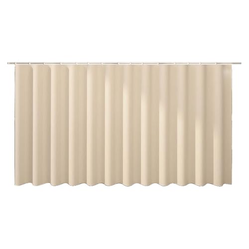 STHOYN Rock Unter Schrankvorhang Zum Schieben Wasserdicht Und Ölbeständig Vorhang Schrank Küchenutensilien Aufbewahrung Für Küche Pull-Typ Regal Vorhang(140 * 70cm,Beige) von STHOYN