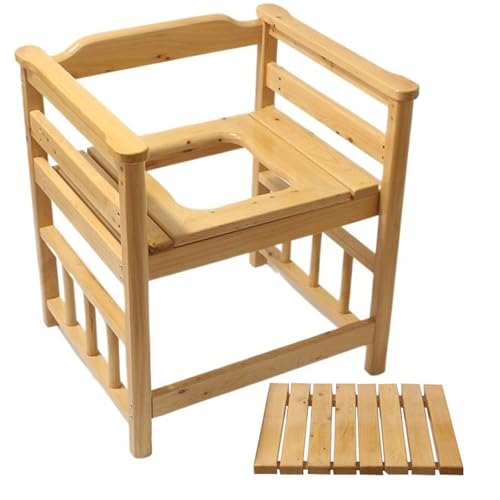 STHOYN Toilettenstuhl Für Senioren Mit Armen Unterstützung Toilettenstühle Abnehmbar Für Erwachsene Toilettenrollstuhl Kommodestuhl(C) von STHOYN