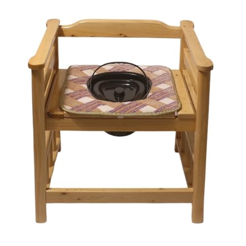 STHOYN Toilettenstuhl Für Senioren Mit Armen Unterstützung Toilettenstühle Abnehmbar Für Erwachsene Toilettenrollstuhl Kommodestuhl(D) von STHOYN
