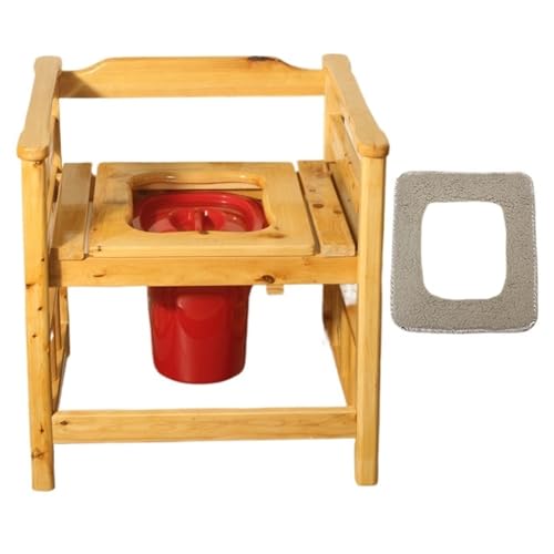 STHOYN Toilettenstuhl Für Senioren Mit Armen Unterstützung Toilettenstühle Abnehmbar Für Erwachsene Toilettenrollstuhl Kommodestuhl(F) von STHOYN