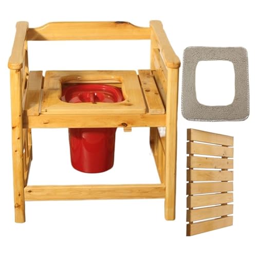 STHOYN Toilettenstuhl Für Senioren Mit Armen Unterstützung Toilettenstühle Abnehmbar Für Erwachsene Toilettenrollstuhl Kommodestuhl(G) von STHOYN