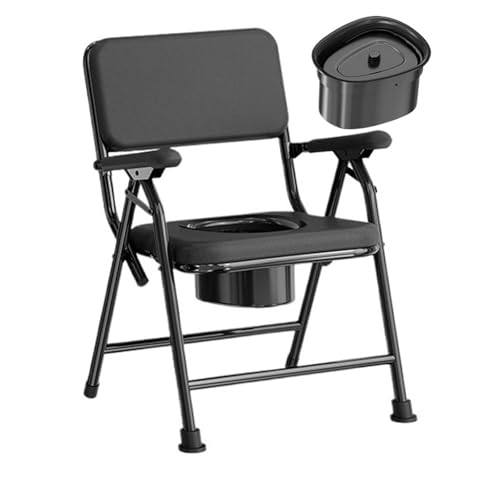 STHOYN Toilettenstuhl Für Senioren Mit Armen Unterstützung Toilettenstühle Für Erwachsene Stabil Toilettenrollstuhl Kommodestuhl Tragbar Vielseitig(A) von STHOYN