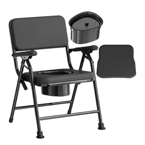STHOYN Toilettenstuhl Für Senioren Mit Armen Unterstützung Toilettenstühle Für Erwachsene Stabil Toilettenrollstuhl Kommodestuhl Tragbar Vielseitig(B) von STHOYN
