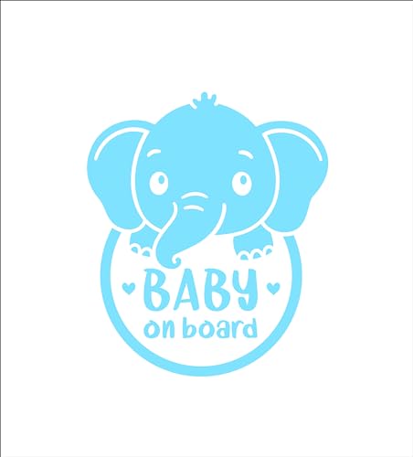 STICKERS RACING Baby On Board (Baby an Bord) Autoaufkleber Mädchen an Boy Design und Stil Kinder Auto Auto Auto Fenster Aufkleber für Baby, entzückend blau von STICKERS RACING