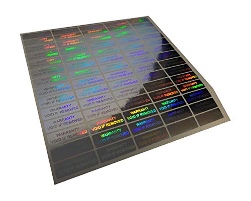Selbstklebende Etiketten mit Hologramm - Garantie und Sicherheit - 1 cm x 3 cm, 70 Stück von STICKERSLAB GHIRARDI