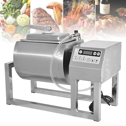 18L Fleisch-Tumbler-Marinierungsmaschine,30W Vakuum-Tumbler-Marinator,Einsalzen Und Poltern Von Fleisch Unter Vakuum,Bidirektionale Rotation,3 Geschwindigkeiten,Schnelle Marinierung von STIDEsknautic