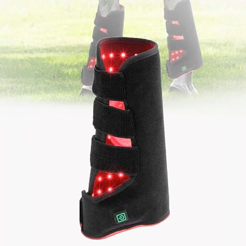 Rotlichttherapie für Pferde,LED-Infrarot- und Rotlicht-Pferdegamaschen,850nm Infrarot und 660nm,lindert Schmerzen die durch intensives Training in den Pferdebeinen verursacht Werden,Left+Right von STIDEsknautic