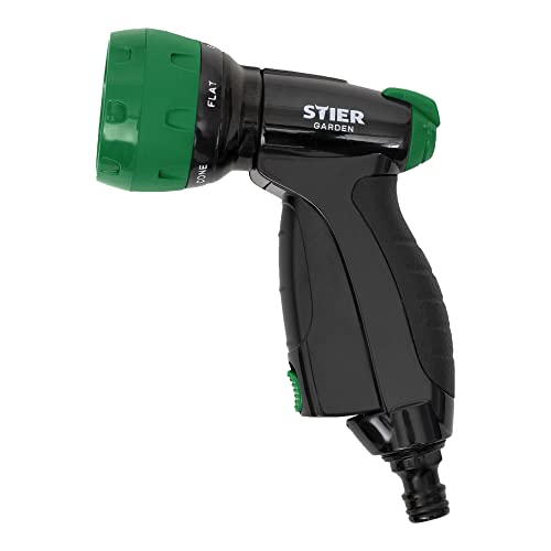 STIER Metallbrause Multi-Jet, Handbrause, Hochdruckgarten Spritzpistole, einstellbare Durchflussmenge von STIER GARDEN