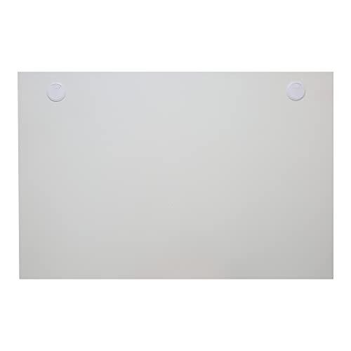 STIER Schreibtischplatte 120x80cm, weiß, melaminbeschichtet, 25mm dick, mit Kabeldurchlässen, Tabletop, modernes Design von STIER OFFICE