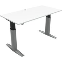 STIER Elektrisch höhenverstellbarer Schreibtisch 501-23 160x80cm Weiß mel. 68-120cm von STIER Office