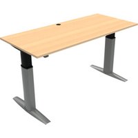 STIER Elektrisch höhenverstellbarer Schreibtisch 501-23 180x80cm Buche mel. 68-120cm von STIER Office