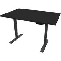 STIER Elektrisch höhenverstellbarer Schreibtisch THA 140x80cm schwarz/schwarz von STIER Office