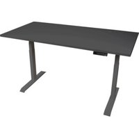 STIER Elektrisch höhenverstellbarer Schreibtisch TSR 160x80cm schwarz/schwarz von STIER Office